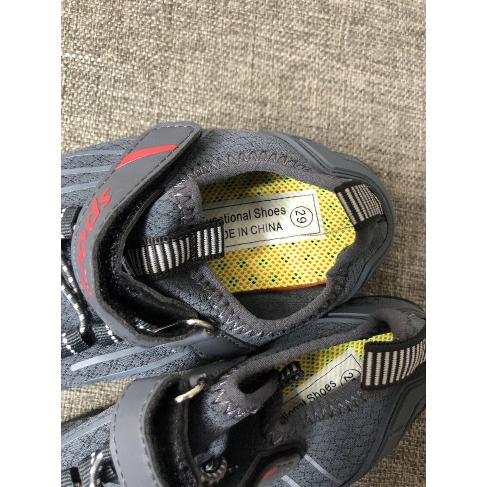 Sport Kids Boys Gray Red Shoes Sz 11.5 Aqua Water Beach Pool Summer Hiking Lake - Picture 6 of 8
